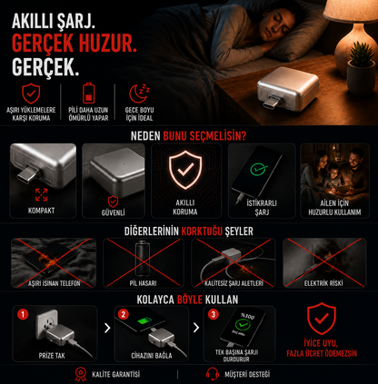 PowerSafe™ Akıllı Gece Şarj & Pil Koruma Adaptörü