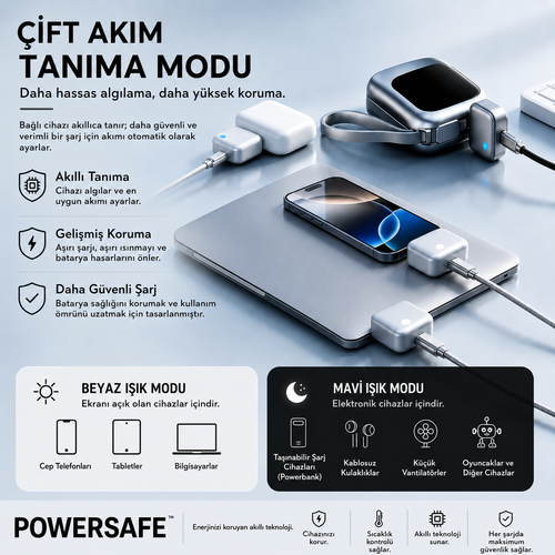 PowerSafe™ Akıllı Gece Şarj & Pil Koruma Adaptörü